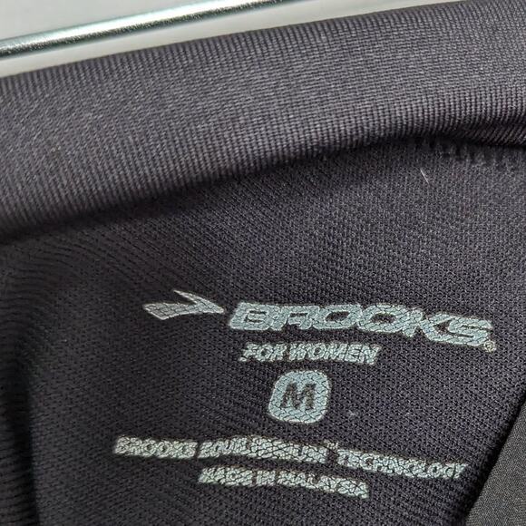 Brooks Black Running Mini Skirt Square Pockets Built In Shorts Stretch Size M - Picture 3 of 9